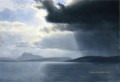 Nähern Gewitter auf dem Hudson Fluss luminism Albert Bierstadt
